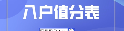 2022年深圳积分入户怎样查看入户分值表？