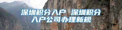 深圳积分入户 深圳积分入户公司办理新规