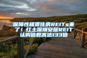 保障性租赁住房REITs来了！红土深圳安居REIT认购倍数高达133倍