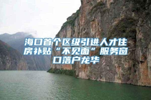 海口首个区级引进人才住房补贴“不见面”服务窗口落户龙华