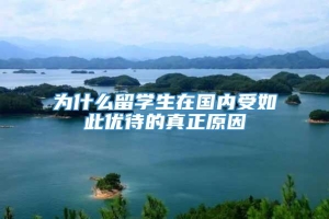 为什么留学生在国内受如此优待的真正原因