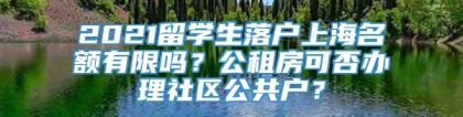 2021留学生落户上海名额有限吗？公租房可否办理社区公共户？