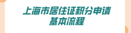 2021年上海积分政策详解：上海市居住证积分申请基本流程