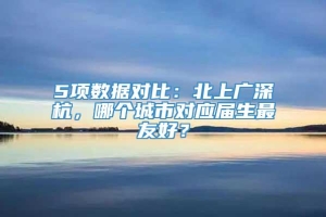 5项数据对比：北上广深杭，哪个城市对应届生最友好？