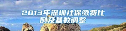 2013年深圳社保缴费比例及基数调整