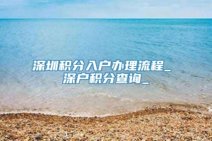 深圳积分入户办理流程_ 深户积分查询_