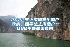 2022年上海留学生落户政策，留学生上海落户2022年新政策官网