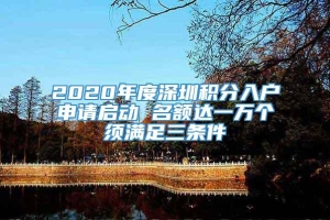 2020年度深圳积分入户申请启动 名额达一万个须满足三条件