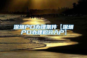 深圳户口办理条件【深圳户口办理积分入户】