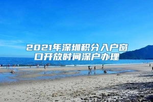 2021年深圳积分入户窗口开放时间深户办理