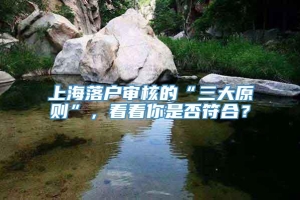 上海落户审核的“三大原则”，看看你是否符合？