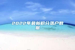 2022年最新积分落户数据