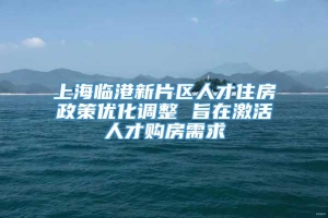 上海临港新片区人才住房政策优化调整 旨在激活人才购房需求