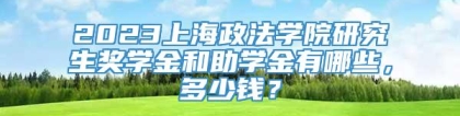 2023上海政法学院研究生奖学金和助学金有哪些，多少钱？