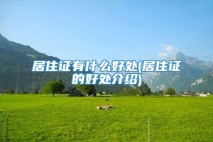 居住证有什么好处(居住证的好处介绍)