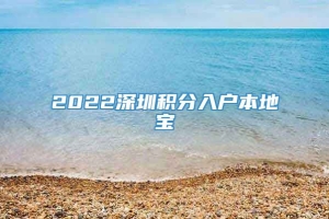 2022深圳积分入户本地宝