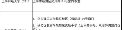 2022年管理类硕士上海考点汇总＋考点考前注意事项