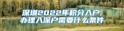 深圳2022年积分入户,办理入深户需要什么条件