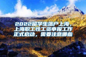 2022留学生落户上海，上海职工性工资申报工作正式启动，需要注意哪些