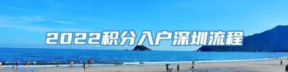 2022积分入户深圳流程