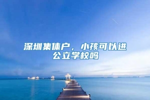 深圳集体户，小孩可以进公立学校吗