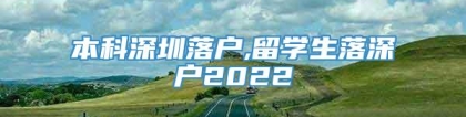 本科深圳落户,留学生落深户2022