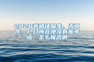 2020考研往届生，无工作，户口所在地没有报考点，怎么报名啊