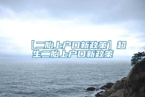 【二胎上户口新政策】超生二胎上户口新政策