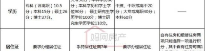 2022年深圳市积分入户分值表要多少分