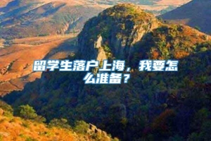 留学生落户上海，我要怎么准备？