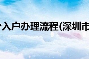 深圳市积分入户办理流程(深圳市积分入户流程)