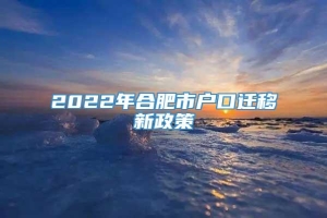 2022年合肥市户口迁移新政策