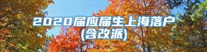 2020届应届生上海落户(含改派)