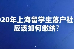 2020年上海留学生落户社保应该如何缴纳？有哪些需要注意的？