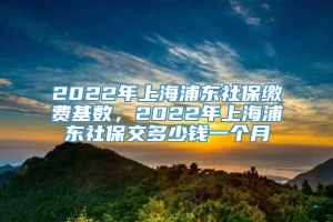 2022年上海浦东社保缴费基数，2022年上海浦东社保交多少钱一个月