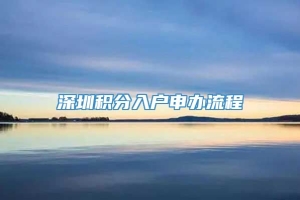 深圳积分入户申办流程