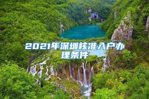 2021年深圳核准入户办理条件