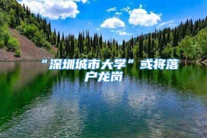 “深圳城市大学”或将落户龙岗