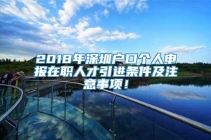 2018年深圳户口个人申报在职人才引进条件及注意事项！