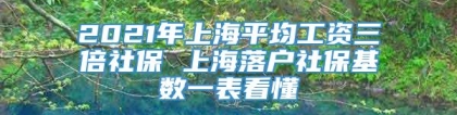 2021年上海平均工资三倍社保 上海落户社保基数一表看懂