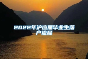 2022年沪应届毕业生落户流程