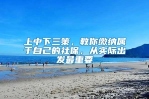 上中下三策，教你缴纳属于自己的社保，从实际出发最重要