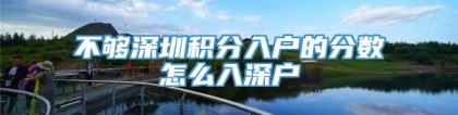 不够深圳积分入户的分数怎么入深户