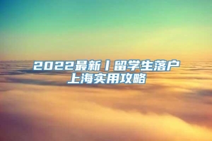 2022最新丨留学生落户上海实用攻略