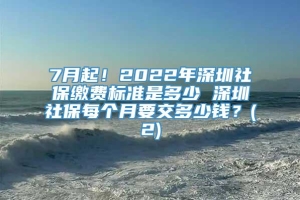 7月起！2022年深圳社保缴费标准是多少 深圳社保每个月要交多少钱？(2)