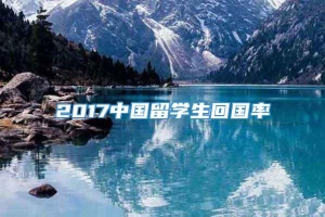 2017中国留学生回国率