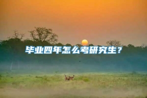 毕业四年怎么考研究生？