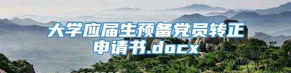 大学应届生预备党员转正申请书.docx