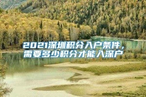 2021深圳积分入户条件，需要多少积分才能入深户