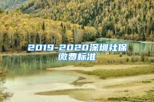 2019-2020深圳社保缴费标准